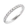 Sapphire Row Lab-Grown Birthstone Stacking Ring - Diamond, 14K White Gold
