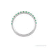Sapphire Row Lab-Grown Birthstone Stacking Ring - Emerald, 14K White Gold (view 2)