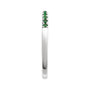 Sapphire Row Lab-Grown Birthstone Stacking Ring - Emerald, 14K White Gold (view 3)