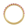 Sapphire Row Lab-Grown Birthstone Stacking Ring - Ruby, 10K Yellow Gold (view 2)