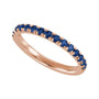 Sapphire Row Lab-Grown Birthstone Stacking Ring - Blue Sapphire, 10K Rose Gold (view 3)