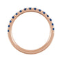 Sapphire Row Lab-Grown Birthstone Stacking Ring - Blue Sapphire, 14K Rose Gold (view 2)