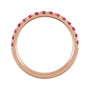 Sapphire Row Lab-Grown Birthstone Stacking Ring - Ruby, 14K Rose Gold (view 2)