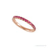 Sapphire Row Lab-Grown Birthstone Stacking Ring - Ruby, 14K Rose Gold (view 3)