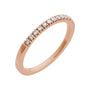 Sapphire Row Lab-Grown Birthstone Stacking Ring - Diamond, 10K Rose Gold