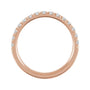 Sapphire Row Lab-Grown Birthstone Stacking Ring - Diamond, 10K Rose Gold (view 2)