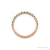 Sapphire Row Lab-Grown Birthstone Stacking Ring - Emerald, 14K Rose Gold (view 2)