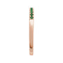 Sapphire Row Lab-Grown Birthstone Stacking Ring - Emerald, 14K Rose Gold (view 3)