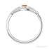 Sapphire Row Natural Pavé Evil Eye Gemstone Ring - Citrine, Platinum (view 2)