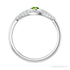 Sapphire Row Natural Pavé Evil Eye Gemstone Ring - Peridot, 14K White Gold (view 2)