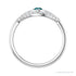 Sapphire Row Natural Pavé Evil Eye Gemstone Ring - Alexandrite, 14K White Gold (view 2)