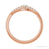 Sapphire Row Natural Pavé Evil Eye Gemstone Ring - White Sapphire, 14K Rose Gold (view 2)