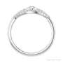 Sapphire Row Natural Pavé Evil Eye Gemstone Ring - White Sapphire, 14K White Gold (view 2)