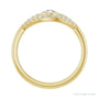 Sapphire Row Natural Pavé Evil Eye Gemstone Ring - White Sapphire, 14K Yellow Gold (view 2)