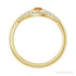 Sapphire Row Natural Pavé Evil Eye Gemstone Ring - Citrine, 14K Yellow Gold (view 2)