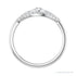 Sapphire Row Natural Pavé Evil Eye Gemstone Ring - White Sapphire, Platinum (view 2)