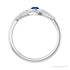 Sapphire Row Lab-Grown Pavé Evil Eye Gemstone Ring - Blue Sapphire, 14K White Gold (view 2)