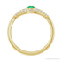 Sapphire Row Lab-Grown Pavé Evil Eye Gemstone Ring - Emerald, 14K Yellow Gold (view 2)