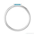 Sapphire Row Natural Gemstone Baguette Detail Ring - Sky Blue Topaz, 14K White Gold (view 2)