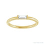 Sapphire Row Natural Gemstone Baguette Detail Ring - Diamond, 14K Yellow Gold (view 3)