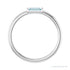 Sapphire Row Natural Gemstone Baguette Detail Ring - Sky Blue Topaz, Platinum (view 2)