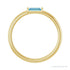 Sapphire Row Natural Gemstone Baguette Detail Ring - Swiss Blue Topaz, 14K Yellow Gold (view 2)