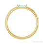 Sapphire Row Natural Gemstone Baguette Detail Ring - Sky Blue Topaz, 14K Yellow Gold (view 2)