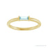 Sapphire Row Natural Gemstone Baguette Detail Ring - Sky Blue Topaz, 14K Yellow Gold (view 3)