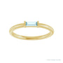 Sapphire Row Natural Gemstone Baguette Detail Ring - Sky Blue Topaz, 14K Yellow Gold (view 3)
