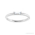 Sapphire Row Natural Gemstone Baguette Detail Ring - Diamond, 14K White Gold (view 3)
