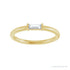Sapphire Row Lab-Grown Gemstone Baguette Detail Ring - Diamond, 14K Yellow Gold (view 3)