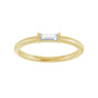 Sapphire Row Lab-Grown Gemstone Baguette Detail Ring - Diamond, 14K Yellow Gold (view 3)