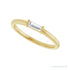Sapphire Row Lab-Grown Gemstone Baguette Detail Ring - Diamond, 14K Yellow Gold (view 5)