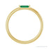 Sapphire Row Lab-Grown Gemstone Baguette Detail Ring - Emerald, 14K Yellow Gold (view 2)