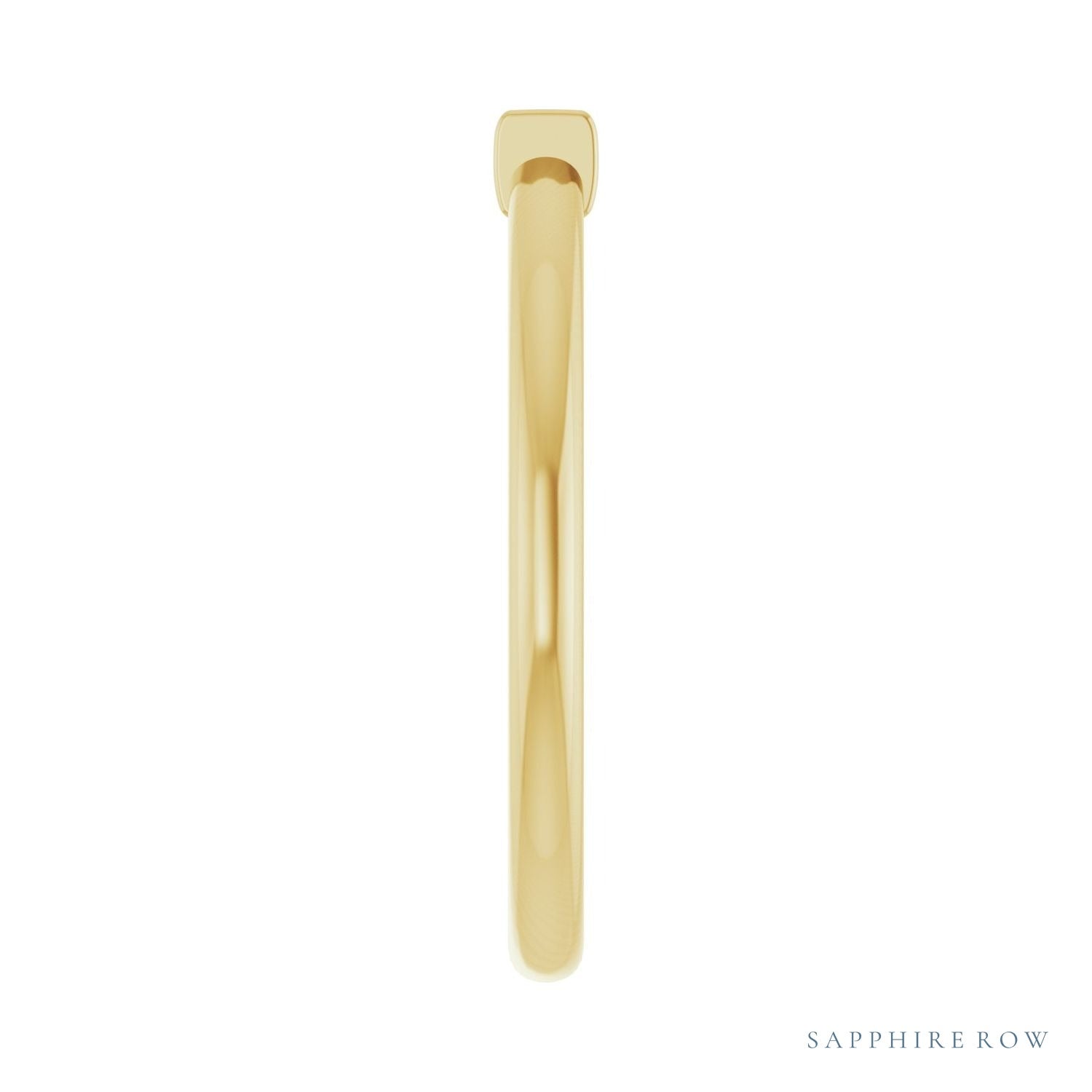 Sapphire Row Lab-Grown Gemstone Baguette Detail Ring - Emerald, 14K Yellow Gold (view 4)