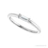Sapphire Row Lab-Grown Gemstone Baguette Detail Ring - Diamond, 14K White Gold (view 5)