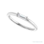 Sapphire Row Lab-Grown Gemstone Baguette Detail Ring - Diamond, 14K White Gold (view 5)