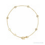 Sapphire Row Natural Diamond Bezel Station Bracelet - 14K Yellow Gold