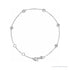 Sapphire Row Natural Diamond Bezel Station Bracelet - 14K White Gold