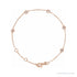 Sapphire Row Natural Diamond Bezel Station Bracelet - 14K Rose Gold