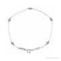 Sapphire Row Lab-Grown Diamond Bezel Station Bracelet - 14K White Gold