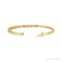 Sapphire Row Natural Diamond Detail Bangle - 14K Yellow Gold (view 2)
