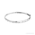 Sapphire Row Natural Diamond Detail Bangle - 14K White Gold