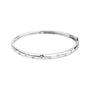 Sapphire Row Lab-Grown Diamond Detail Bangle - 14K White Gold