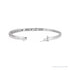 Sapphire Row Lab-Grown Diamond Detail Bangle - 14K White Gold (view 2)