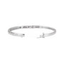 Sapphire Row Lab-Grown Diamond Detail Bangle - 14K White Gold (view 2)