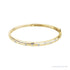 Sapphire Row Lab-Grown Diamond Detail Bangle - 14K Yellow Gold