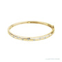 Sapphire Row Lab-Grown Diamond Detail Bangle - 14K Yellow Gold