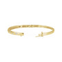 Sapphire Row Lab-Grown Diamond Detail Bangle - 14K Yellow Gold (view 2)