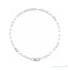Sapphire Row Petite Paperclip Chain Bracelet - 10K White Gold